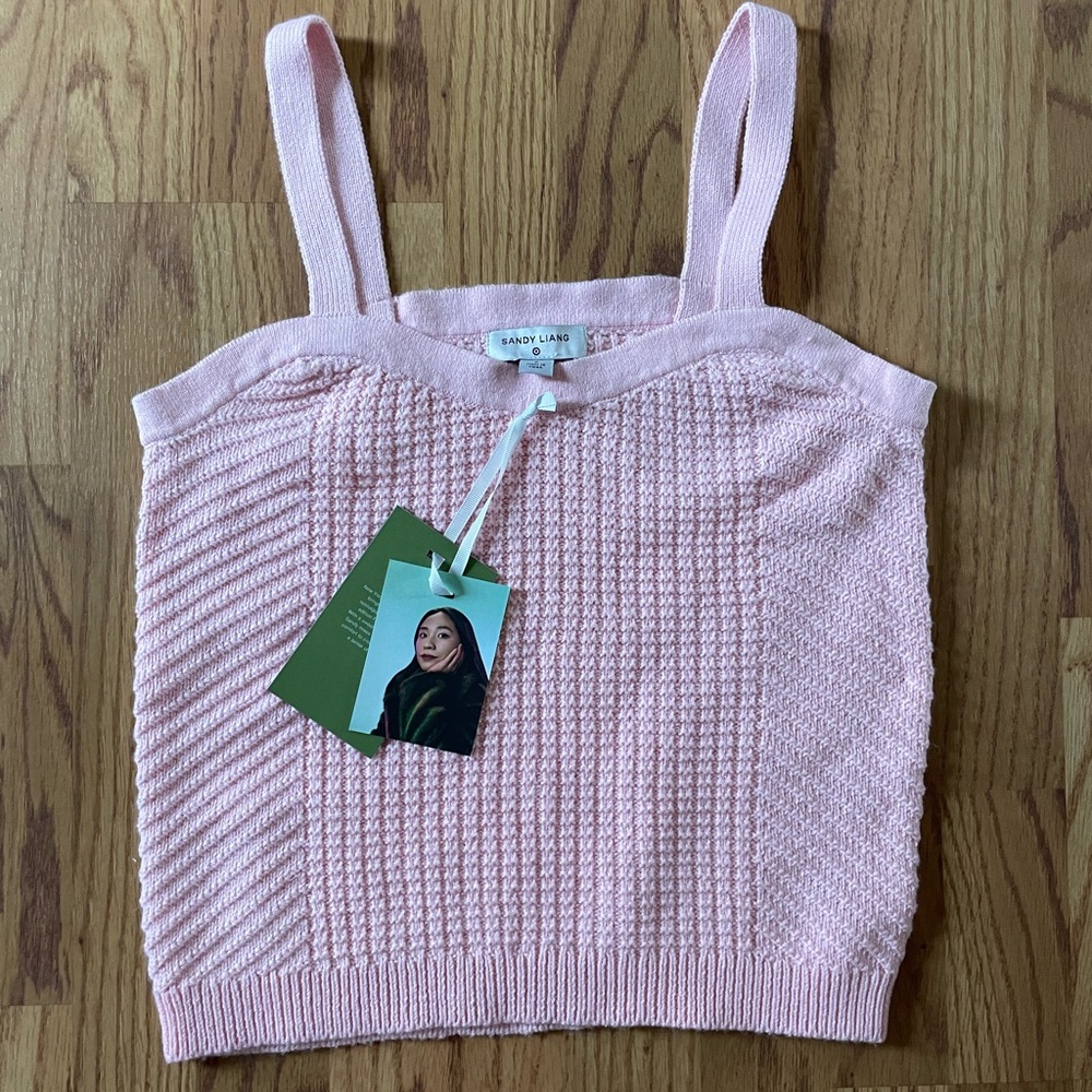 New NWT Pink Sandy Liang x Target Sweater Tank Top - Small
